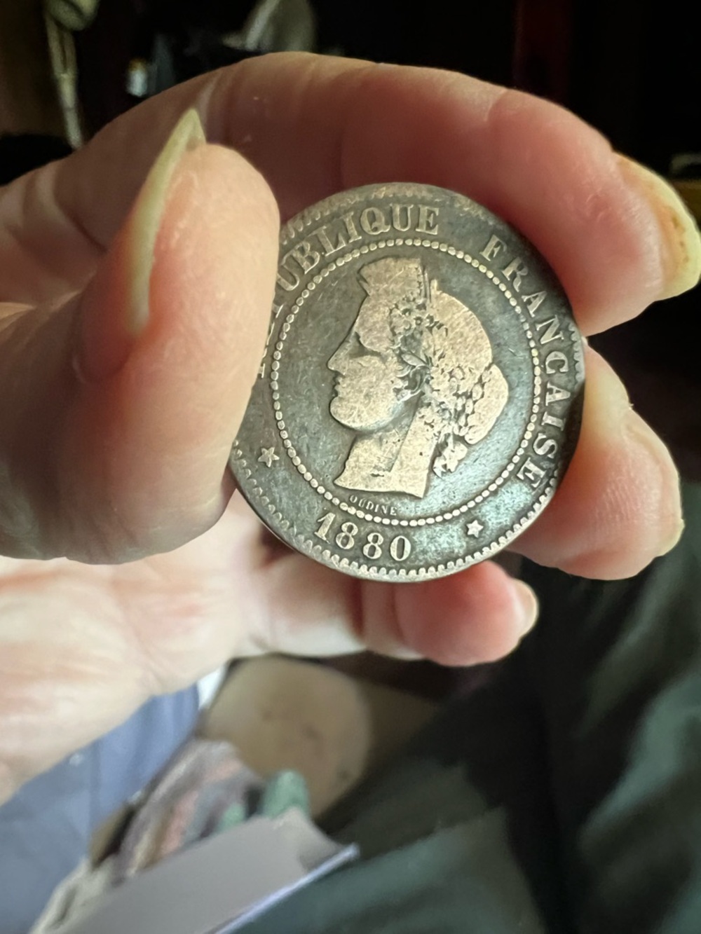 1880 French Republique Francaise coin